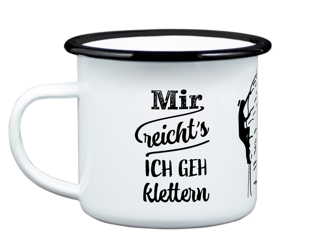 Emailletasse Klettern