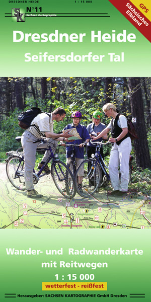 Wanderkarte Dresdner Heide Fahrradfahrer