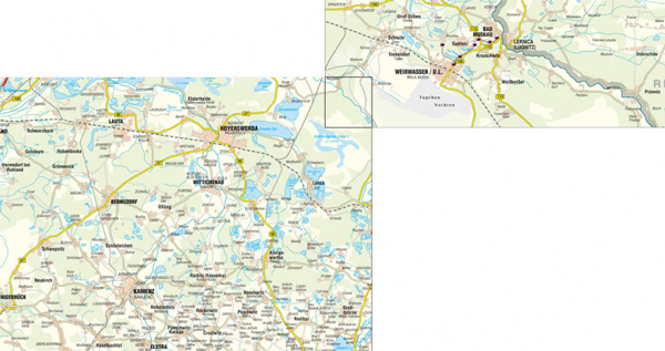 Wanderkarte Oberlausitzer Heide