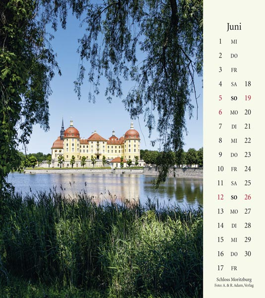 Kalender Dresden 2022 Moritzburg Juni