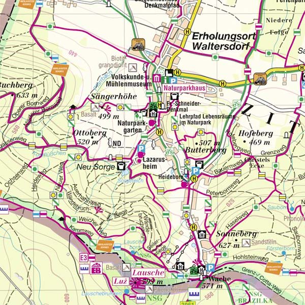 Wanderkarte Zittauer Gebirge