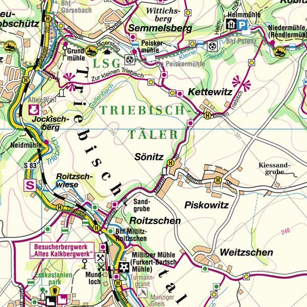 Wanderkarte Triebischtal