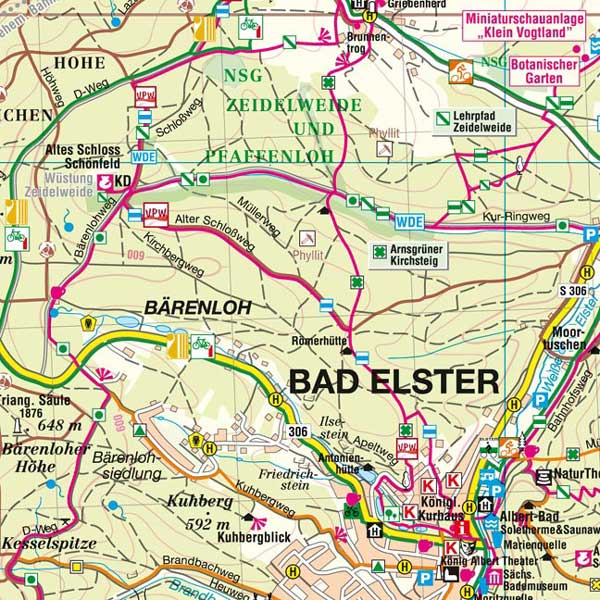 Wanderkarte Vogtland Bad Elster