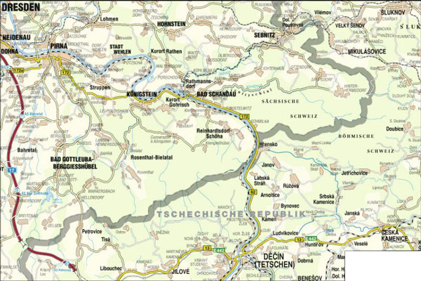 Wanderkarte Nationalparkregion Sächsisch-Böhmische Schweiz