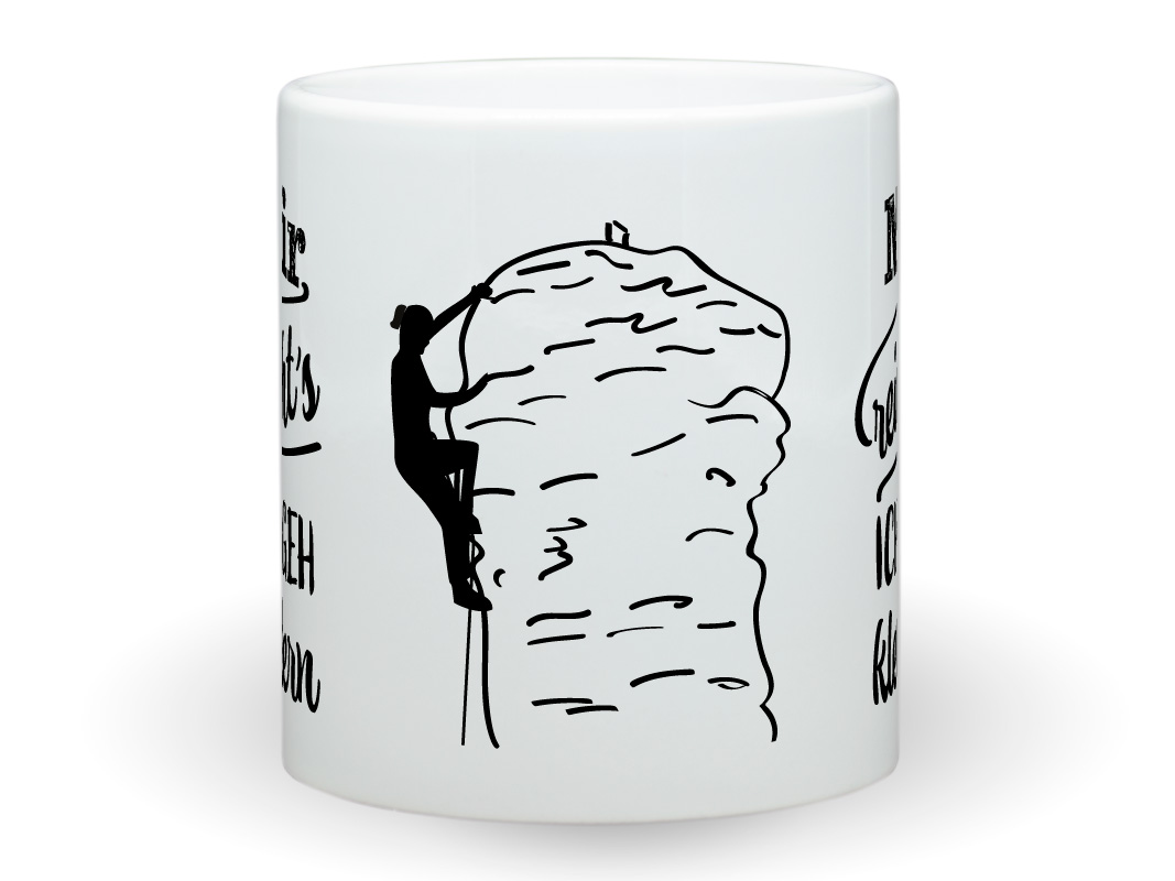 Tasse Klettern Bergsteigerin