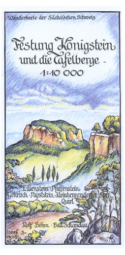 Wanderkarte Festung Königstein Sächsische Schweiz