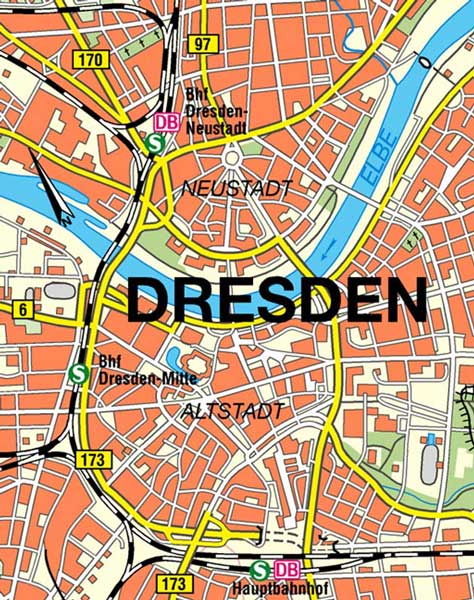 Karte Dresden Altstadt