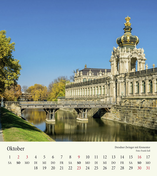 Kalender Dresden 2022 Zwinger