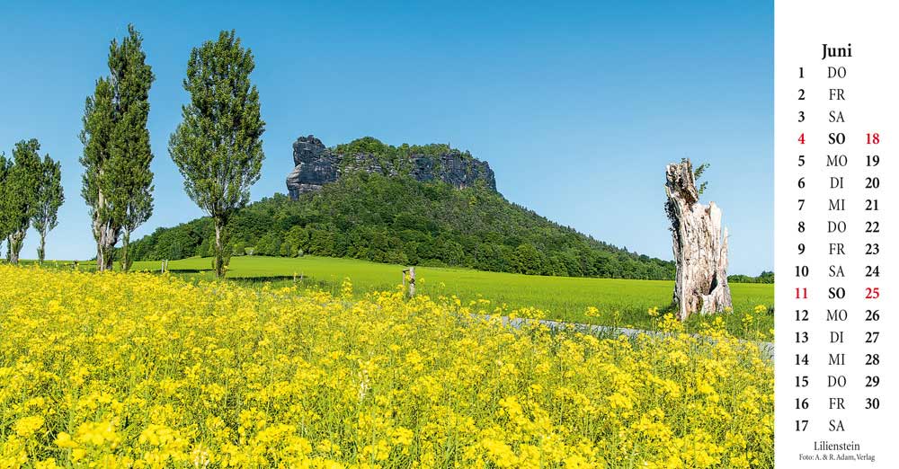 Kalender Elbsandsteingebirge Lilienstein