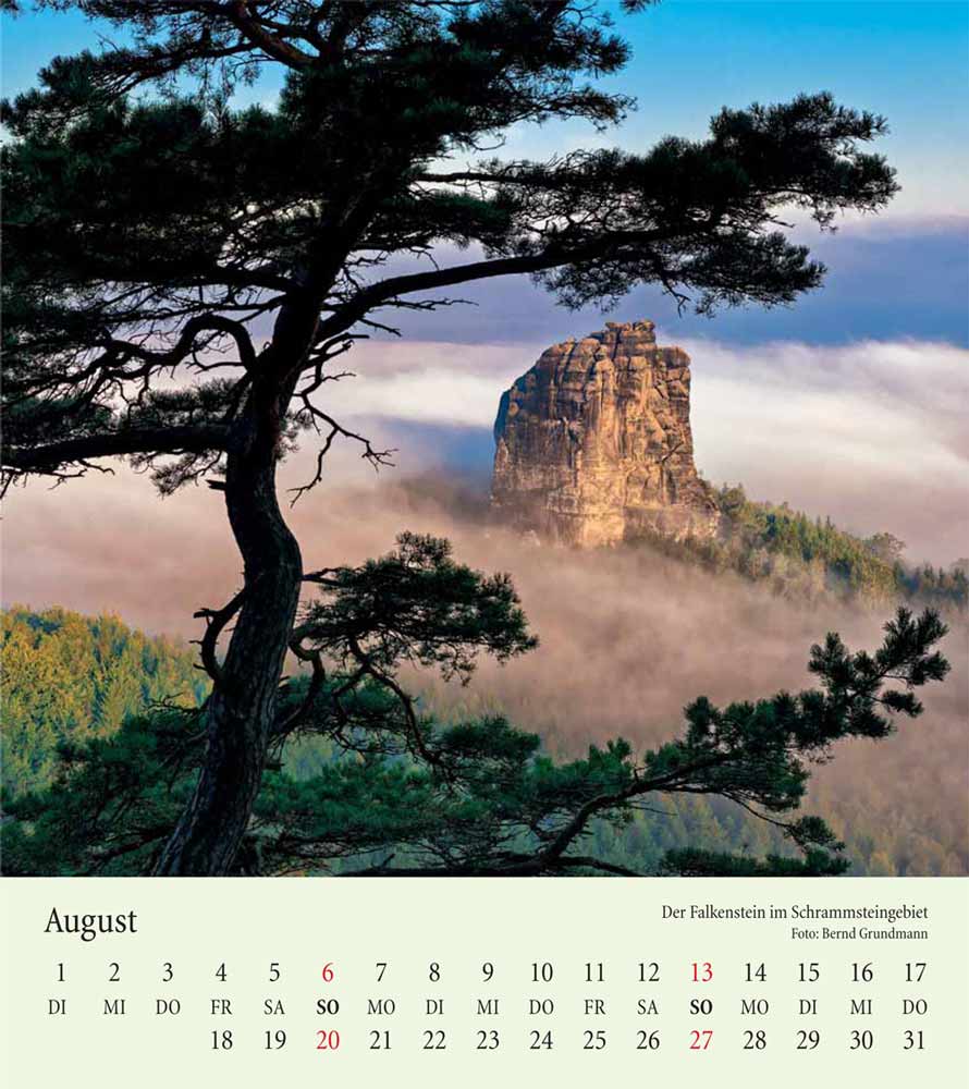 Kalender Elbsandsteingebirge Falkenstein Schrammsteingebiet