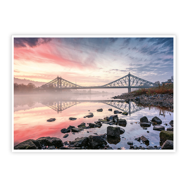 Postkarte Blaues Wunder