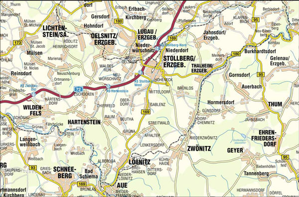 Wanderkarte Stollberg Erzgebirge