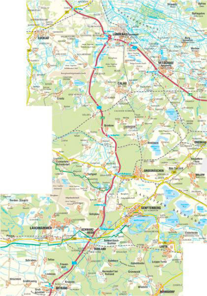 Wanderkarte Landkreis Oberspreewald - Lausitz