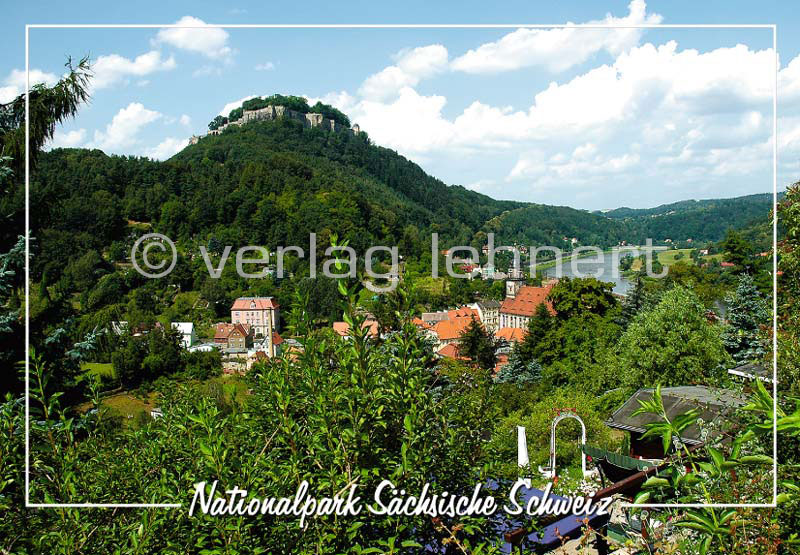 Ansichtskarte Königstein, die Stadt am Fuße der Festung