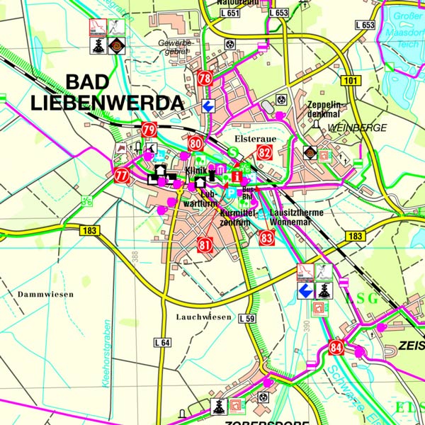 Wanderkarte Niederlausitz Bad Liebenwerda