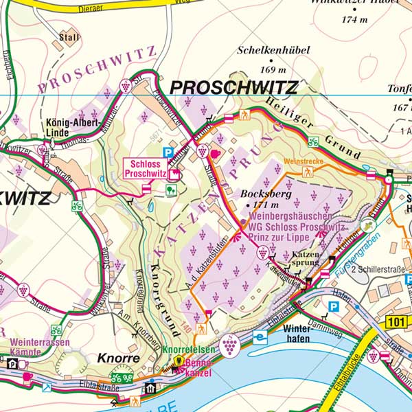Wanderkarte Proschwitz