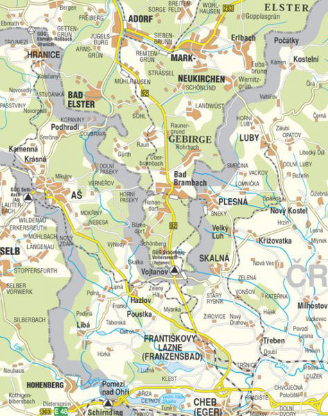 Wanderkarte Südliches Vogtland Bäderregion