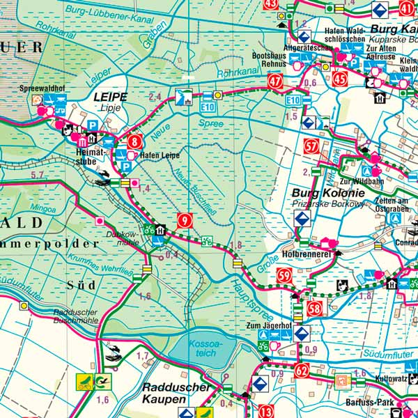 Wanderkarte Landkreis Oberspreewald - Lausitz