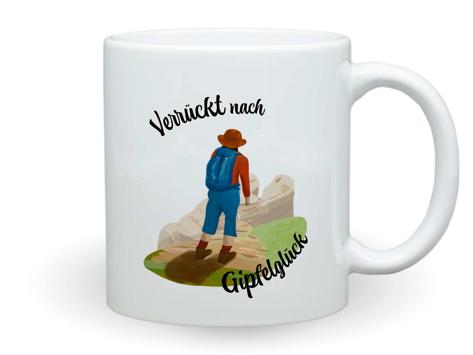 Tasse Wanderer "Verrückt nach Gipfelglück"
