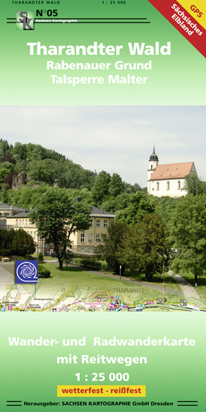 Wanderkarte Tharandter Wald Rabenauer Grund Talsperre Malter