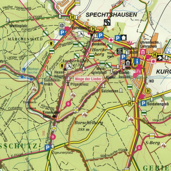 Wanderkarte Tharandter Wald Rabenau