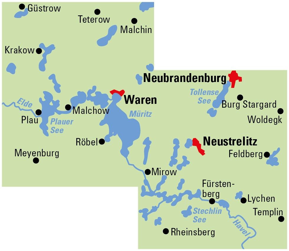 Karte Waren Neustrelitz