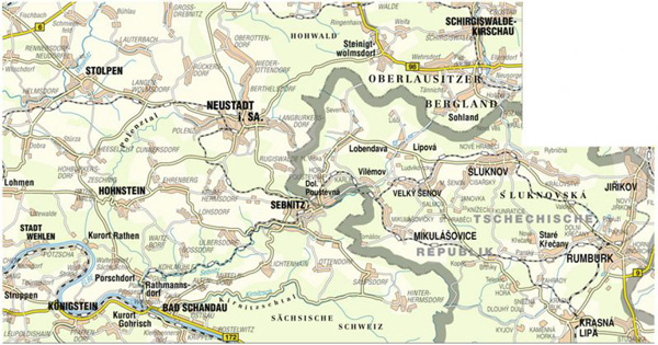 Wanderkarte Sebnitz Neustadt