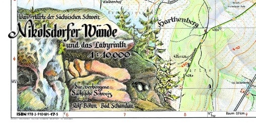 Wanderkarte Sächsische Schweiz Nikolsdorfer Wände