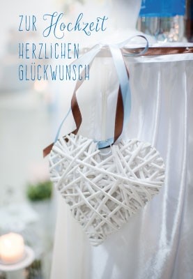 Hochzeitskarte weisses Herz