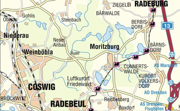 Karte Coswig Radebeul