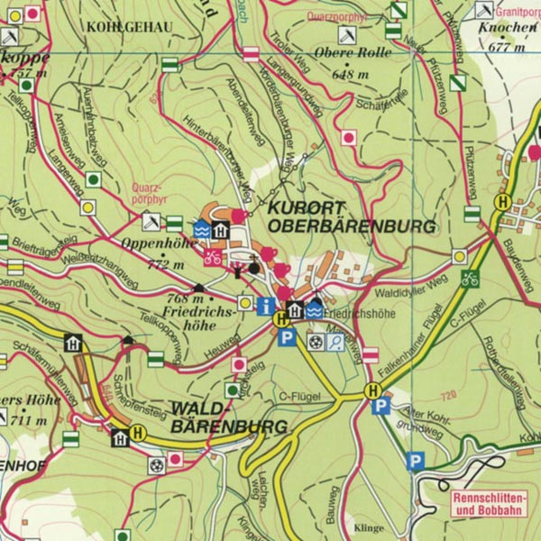 Wanderkarte Osterzgebirge Oberbärenburg