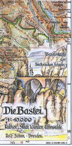 Wanderkarte Bastei Böhm