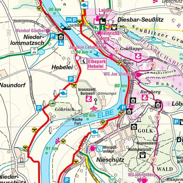 Elberadweg zwischen Riesa und Ústí nad Labem