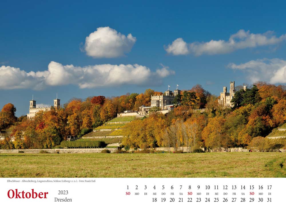 Kalender Dresden Elbschlösser Albrechtsberg Lingnerschloss Schloss Eckberg