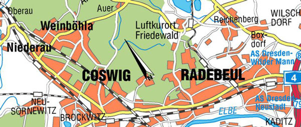Wanderkarte Coswig Radebeul