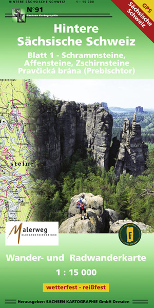 Wanderkarte Sächsische Schweiz Hinterhermsdorf
