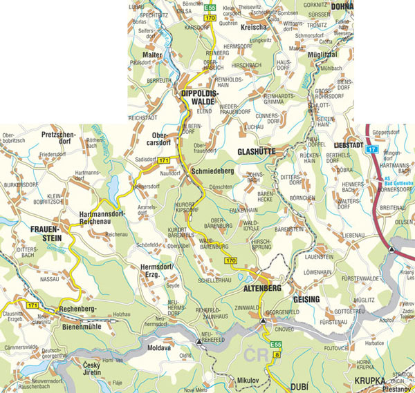 Wanderkarte Osterzgebirge