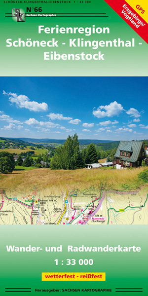 Wanderkarte Ferienregion Schöneck Klingenthal Eibenstock