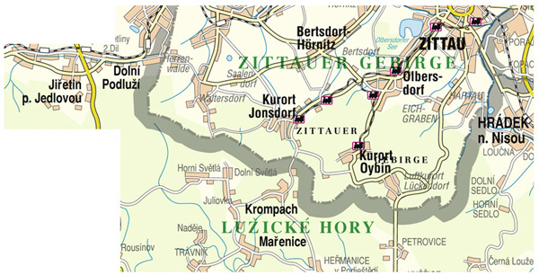 Wanderkarte Zittauer Gebirge