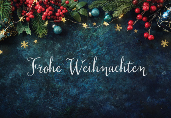 Weihnachtskarte Frohe Weihnachten Girlande