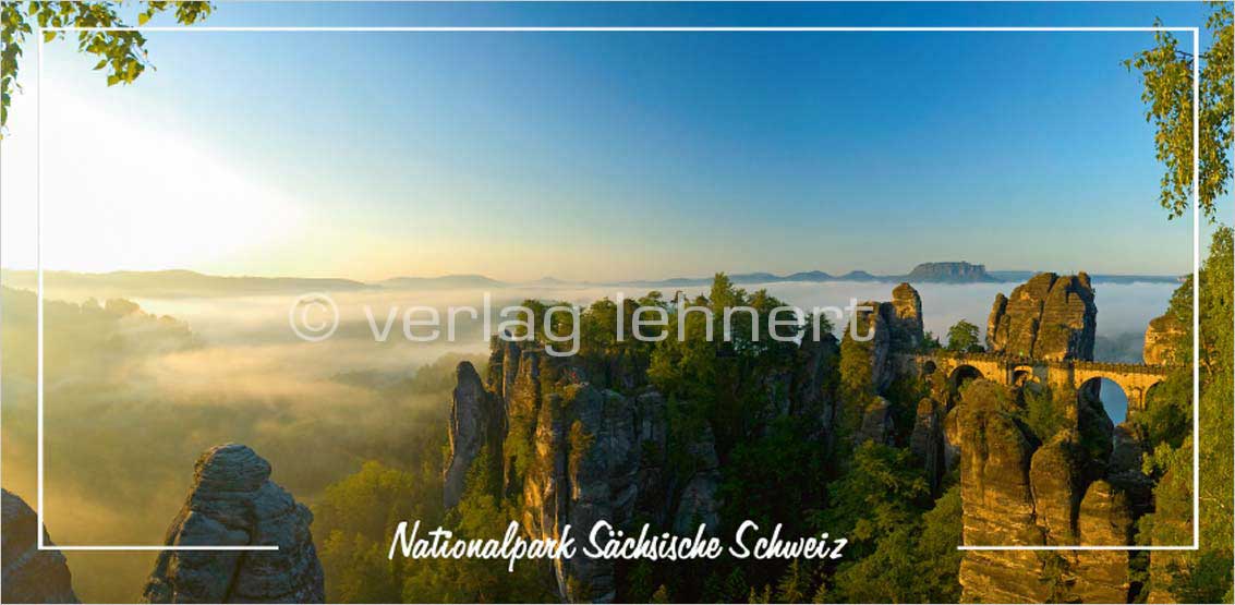 Ansichtskarte Panorama mit Wehlgrund und Basteibrücke