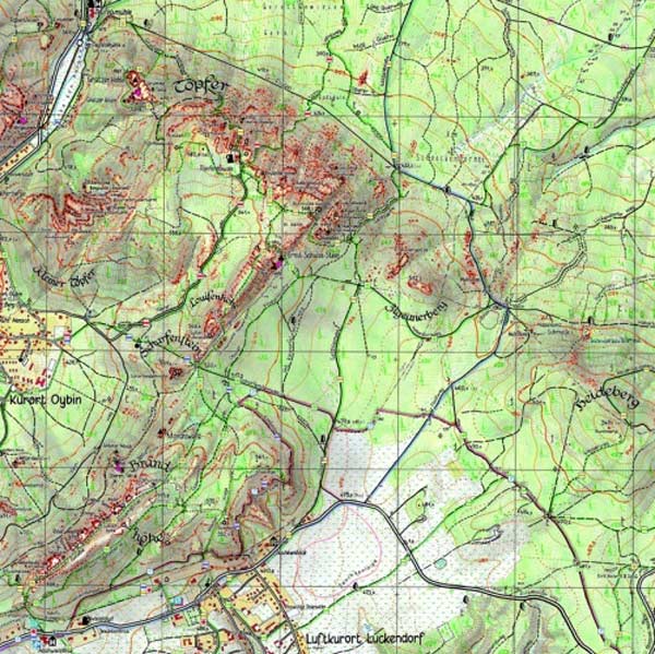 karte Zittauer Gebirge Ost