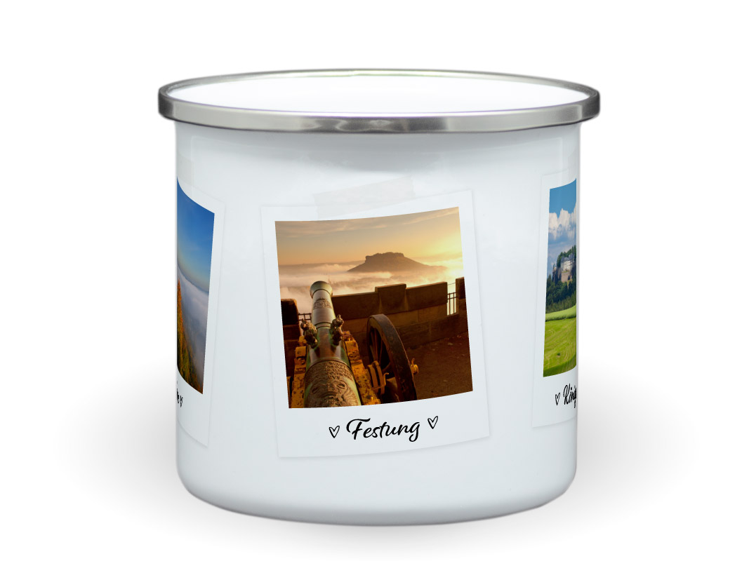 Emailletasse Festung Königstein