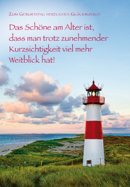 geburtstagskarte leuchtturm spruch