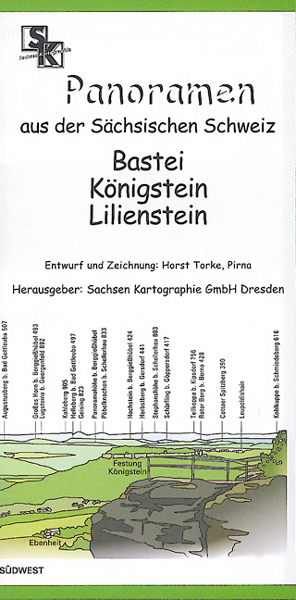Panoramakarte Sächsische Schweiz Bastei