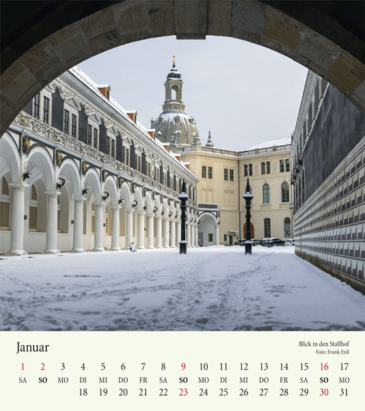 Kalender Dresden 2022 Stallhof Winter