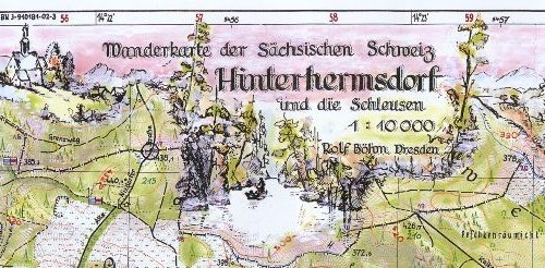 Wanderkarte Hinterhermsdorf Sächsische Schweiz