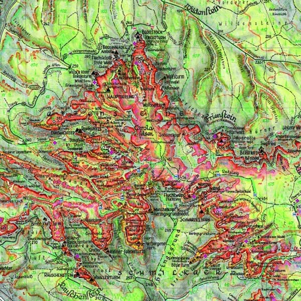 karte Schrammsteine Sächsische Schweiz