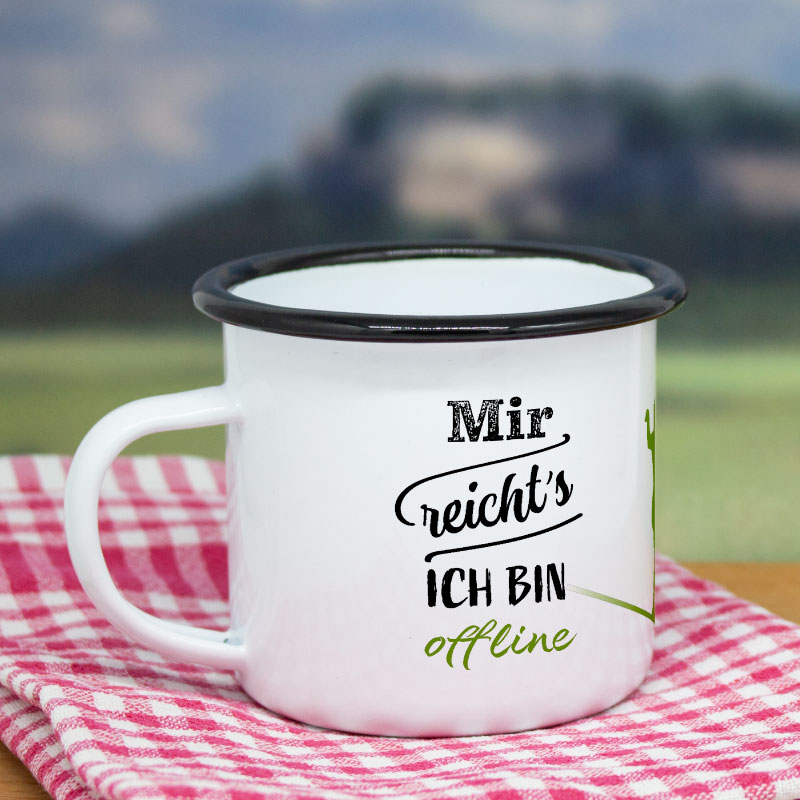 Emailletasse Mir reichts slackline