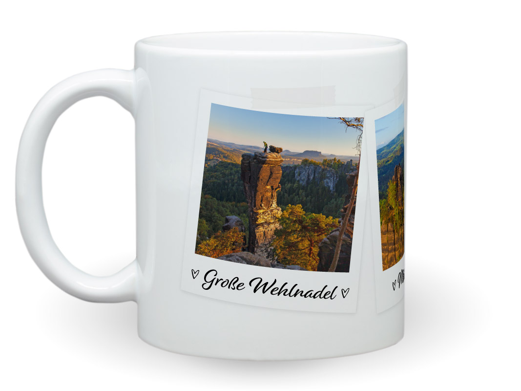 Tasse Klettern Sächsische Schweiz Wehlnadel